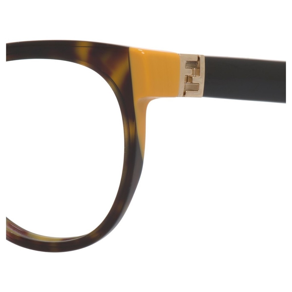 FENDI FF 0131 OPTICAL EYEGLASSES HAVANA/YELLOW/BLACK - Picture 6 of 7